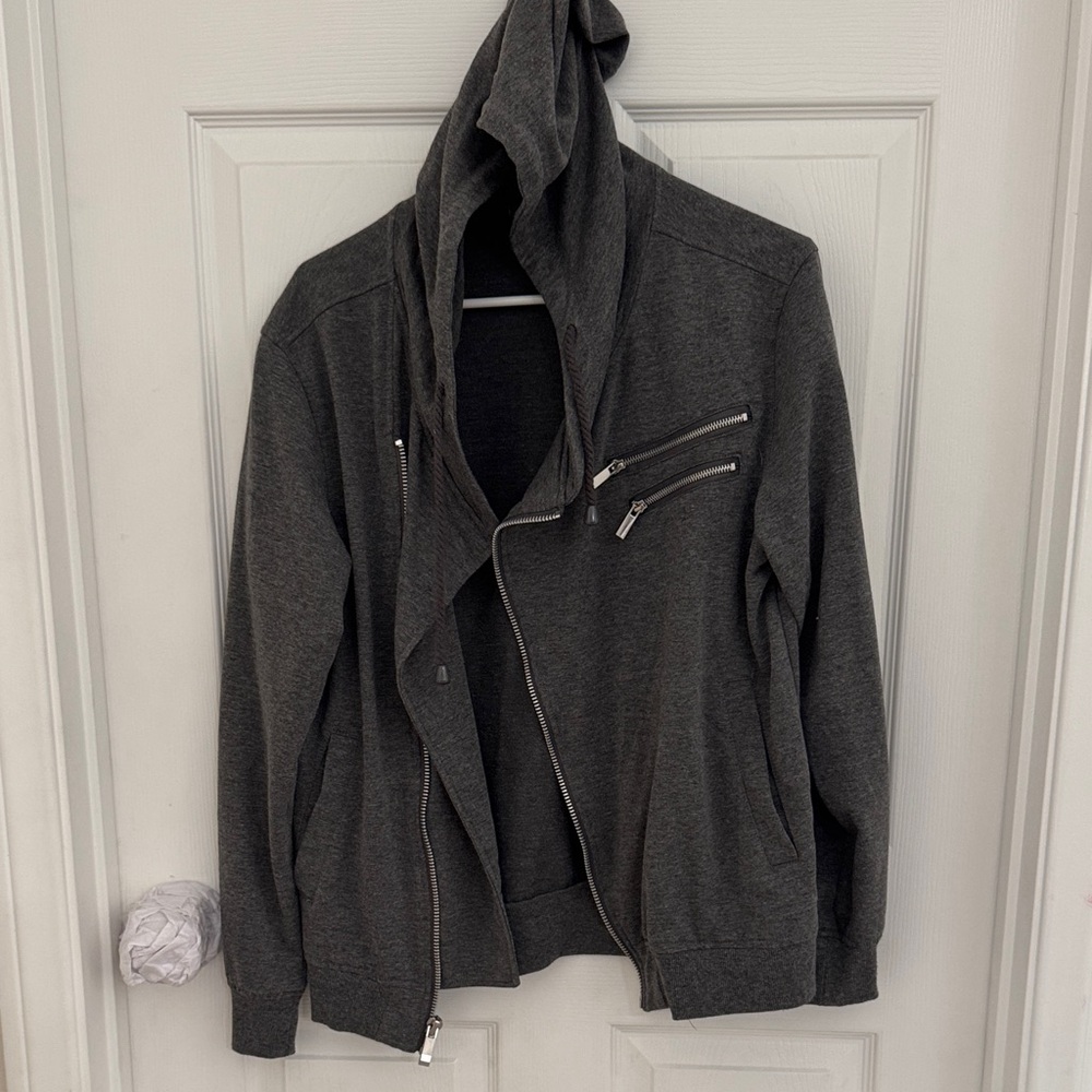 Men's Gray Zip-Up Sweater